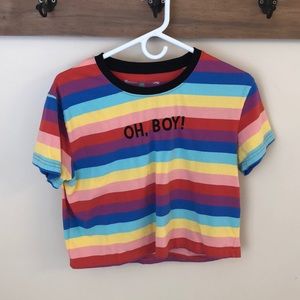 The Lost Bros, OH BOY Crop Top, Medium